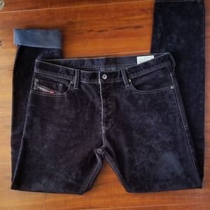 Men's Diesel Tepphar-A 32 Black velvet pants
